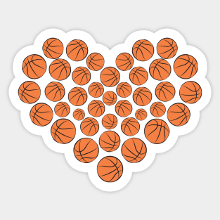 Basketball Heart by Balls Sticker